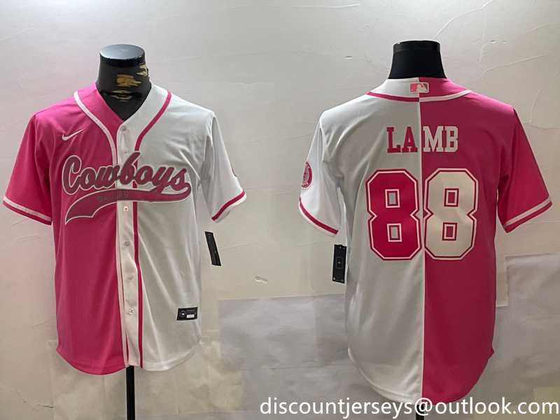Men%27s Dallas Cowboys #88 CeeDee Lamb 2024 Arctic white red Stitched Baseball Jersey